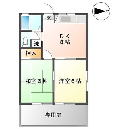 国立コーポラスの物件間取画像